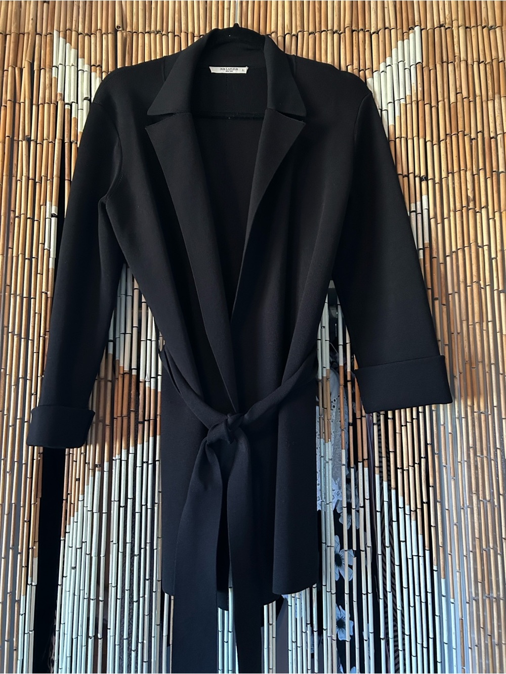 MM Lafleur Black Open-Front Cardigan with Sleeves - Picture 4 of 5